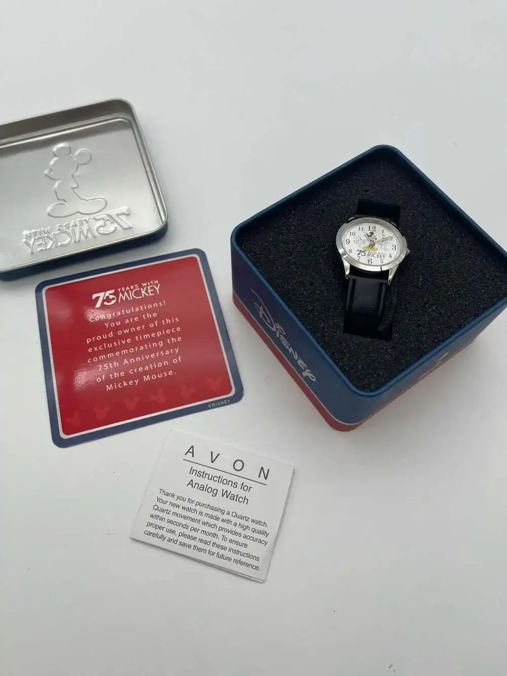 Vintage Avon Disney 75 Years With Mickey Mouse 75th Anniversary Watch in Collect